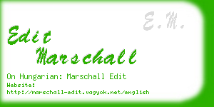 edit marschall business card